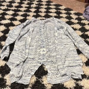 Elegant Women's Gray Cardigan Sweater
